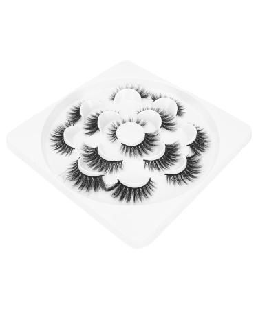 7 Pairs Reusable Thick Curly False Eyelashes Set for Charming Look (M92P)