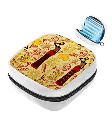 GIAPB Sanitary Napkin Storage Bag Period Bag Tampon Bag Makeup Bag Pad Pouch Ancient Women Color553