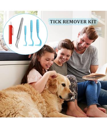 Maridergo 5 Pcs Tick Remover Tool Set Professional Tick Tweezers Tick Hooks Tick Remover Painlessly Tick for Dogs Cats Horses and Other Pets - Buy Online on GoSupps.com