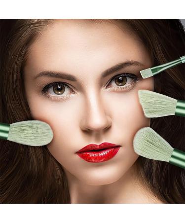 ZKSXOA 13-Piece Makeup Brushes Sets Face and Eye Make-up Brushes for Foundation Powder Concealers Blush and Eyeshadow with Bag Green - Buy Online on GoSupps.com