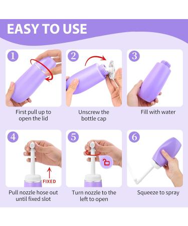 Portable Peri Bottle for Postpartum & Perineal Care | 400ml Travel Bidet Sprayer for Women with Bag - Ideal for International Shipping - Buy Online on GoSupps.com
