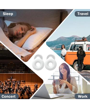 Reusable Noise-Suppressing Earplugs - 3 Layers for Sleep Work & Travel | Pure White - Buy Online on GoSupps.com