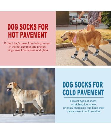 Buy Expawlorian Non-Slip Dog Socks | Soft Breathable Paw Protection & Adjustable Straps - Gray Small (4 Count) - Ideal for All Dogs - Buy Online on GoSupps.com