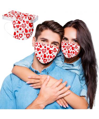 Valentine's Day Mask Set for Couples - 10 Heart Print Masks | Donasty Love Protection Gear - Buy Online on GoSupps.com