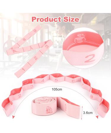 Buy 2-Piece Yoga Belt & Fitness Straps - Highly Elastic Stretch Band with 9 Loops for Pilates Dance Gymnastics | Effective Stretching Tool for All Levels - Buy Online on GoSupps.com