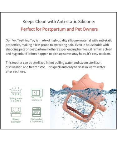 Beymonkay Fox Baby Teether - Silicone Baby Mitten for Infants 3+ Months - BPA-Free Teething Toy for Soothing Pain Relief - Available in Multiple Colors - Buy Online on GoSupps.com