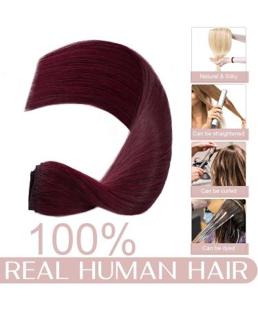 22 inch SEGO Clip in Hair Extension Human Hair One Piece #99J Wine Red 100% Remy Real Hairpieces for Women 3/4 Full Head Straight (55g) - Buy Online on GoSupps.com