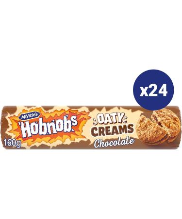 McVitie's Hobnobs Chocolate Cream Biscuits 160 g (24 Pack) Hobnobs Chocolate Cream 160 g (24 Pack) - Buy Online on GoSupps.com
