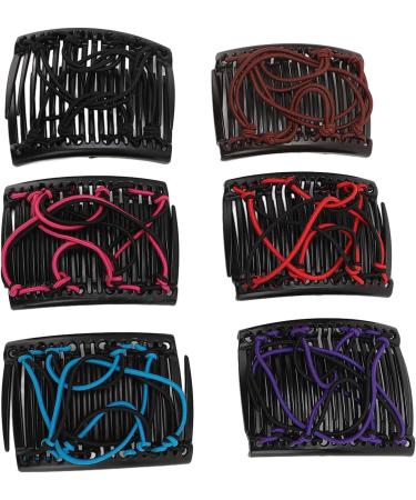 Hair Comb Clips Magic Set of 6 Stylish Adjustable Double Sided for Women with Smooth Teeth Suitable for Various Occasions - Buy Online on GoSupps.com