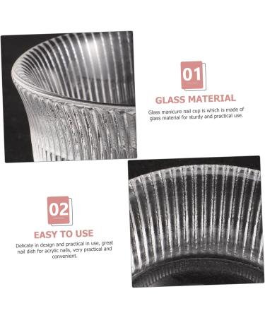 ABOOFAN Tool Nail Dish Nail Art Dish Cup Dish for Acrylic Nails Nail Art Cup Dappen Dish Acrylic Nail Supplies Nail Art Accessories Nail Art Liquid Holder Japanese-style Bracket Glass - Buy Online on GoSupps.com