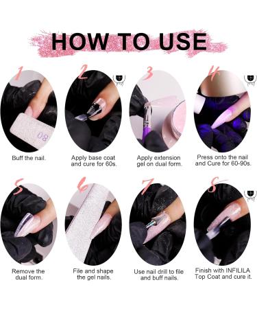 NXJ INFILILA Poly Gel 50ml Builder Gel Pink Nail Extension Gel Soak Off UV LED Hard Gel for Nails Glitter Gel Nail Polish for Home and Manicure Nail Salon DIY Gift for Girls Women C-pink - Buy Online on GoSupps.com