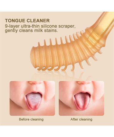 Nouri Liquid Silicone Baby Milk Toothbrush Tongue Brush - Oral Care for Infants | Soft Food Grade Silicone with Dust Cover - BPA Free - Buy Online on GoSupps.com