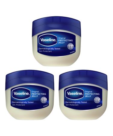 Vaseline Original moistruiser Petroleum Jelly skin care for cracked dry skin and eczema relief 250 ml x3