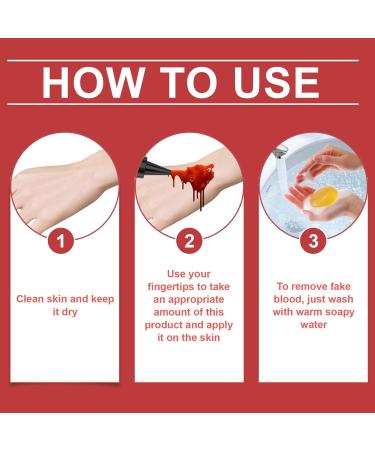  G n rique Artificial Blood Halloween | Fading Effect Body Paint 50 ml For Adults And Can Be Used On Face Eyes Clothes Zombie Costume And - Buy Online on GoSupps.com