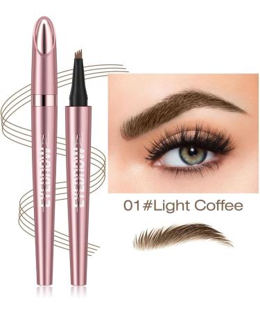 2024 New Magic Eyebrow Pencil 3D Waterproof Microblading Eyebrow Pencil Contouring Pen 4-Tipped Precise Brow Pen Long-Lasting Natural Fine Stroke Eyebrow Pencil (A 4PCS) - Buy Online on GoSupps.com