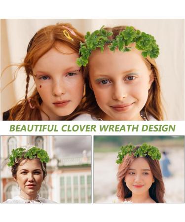 Holibanna St. Patricks Day Irish Shamrock Headband Flower Crown Clovers Headband St. Patricks Day Accessories Green Garland Clovers Garland Party Accessories Fairy Accessories - Buy Online on GoSupps.com