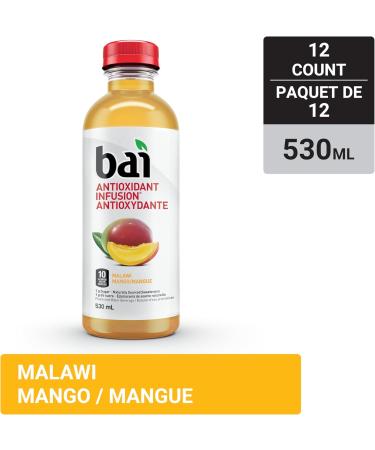 Bai Antioxidant Infusion Flavoured Water Beverage Malawi Mango 530 mL 12-Count 12-Malawi Mango - Buy Online on GoSupps.com