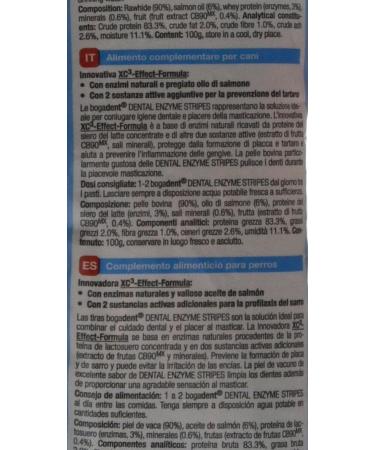 Buy Bogadent Dental Enzyme Stripes for Medium Dogs - 100g (Pack of 2) | International Shipping Available - Buy Online on GoSupps.com