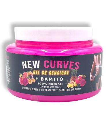 CVRVES -Ginger Gel 100% Natural Ingredients - Gel de Jengibre 250gr Pitaya Passion Fruit Grapefruit. Reafirmante Reduce Tallas Body Sculpting Work Out. Pink 9 Ounce