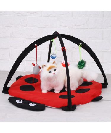 Multifunctional Cat Activity Mat Cat Play Mat with Balls Mouse Hanging Toy Foldable Interactive Play Area Station for Cats Kitten - Buy Online on GoSupps.com