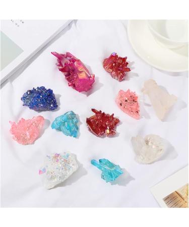 Gemstones and Crystals Colourful Aura Quartz Crystal Cluster Lucky Charm Natural Specimen Reiki Stone Electroplating Coated QINTINYIN Home Goods - Buy Online on GoSupps.com