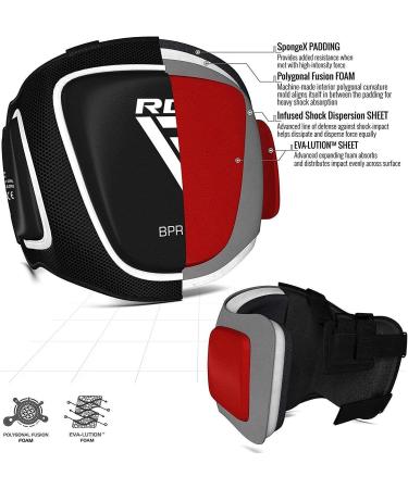RDX Belly Pad Protector - Maya Hide Leather Rib Shield for Boxing and Martial Arts Training - Buy Online on GoSupps.com