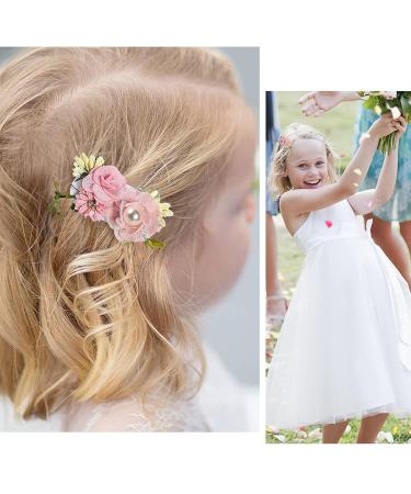 Supgomax Flower Hair Clips - 6 Pack Baby & Girls Hair Accessories | Floral Hair Loop Clips for Perfect Styling - Buy Online on GoSupps.com