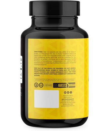 HTLT NAC Supplement - N-Acetyl L-Cysteine 600 mg | 60 Capsules | Supports Cellular Antioxidant Health | International Shipping - Buy Online on GoSupps.com