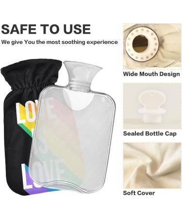 Naanle Love is Love Pride Month Heat Bottle - 1L Transparent Hot Water Bottle for Heat & Cold Therapy Bed Hand & Feet Pain Relief - Buy Online on GoSupps.com