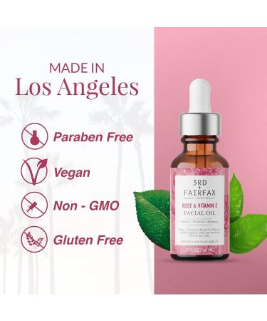 Rose & Vitamin E Facial Oil 2oz - Nourish & Hydrate Your Skin | International Shipping Available - Buy Online on GoSupps.com
