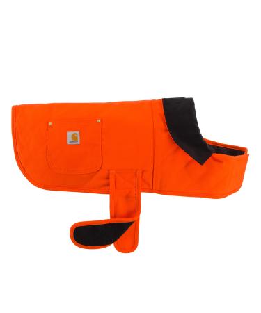 Carhartt Men's Firm Duck Insulated Dog Chore Coat Large Hunter Orange/Brass