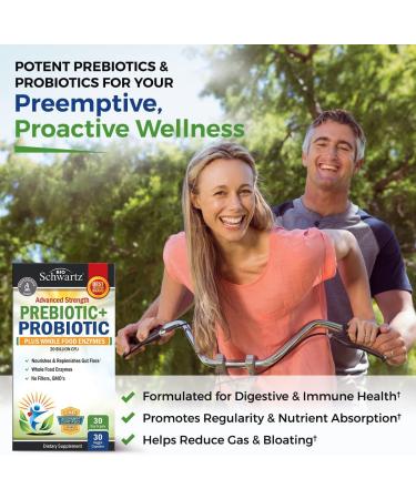 Advanced Strength Pre and Probiotics Supplement with Digestive Enzymes (1 Month Supply) Plus 15 Day Cleanse for Colon and Gut Health - Buy Online on GoSupps.com