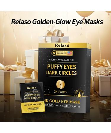 Under Eye Patches - Golden Eye Mask with Amino Acid & Collagen for Wrinkles Dark Circles & Puffy Eyes | 20 Pairs Cooling Eye Care | USA Tested Skincare Treatment - Buy Online on GoSupps.com
