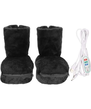 Electric USB Heating Shoes for Men & Women - Plush Soft Slip Resistant Washable Warm Heated Shoes (Black Sizes 36-46) - Buy Online on GoSupps.com