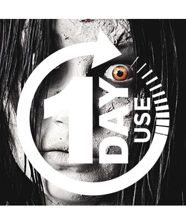 MERALENS Halloween Orange Werewolf Colored Contact Lenses - Non-Prescription Cosplay & Carnival - 2 Pieces (1 Pair) - Buy Online on GoSupps.com