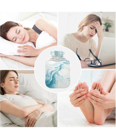Blue Marble Hot Water Bottle with Cover - 2L for Pain Relief & Cramps Relief | International Shipping Available - Buy Online on GoSupps.com