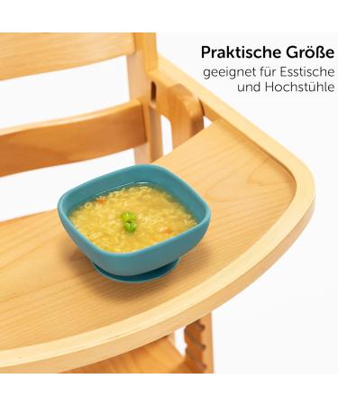 MiaMia 2x Baby Silicone Bowl Set with Suction Cup - Non-Slip Porridge Bowls in Petrol Grey - International Shipping Available - Buy Online on GoSupps.com