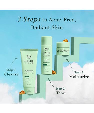 Rael Miracle Clear Barrier Cream with Succinic Acid & Vitamin B - Daily Moisturizer for Oily Skin - Paraben-Free & Vegan - 1.8 oz - Buy Online on GoSupps.com