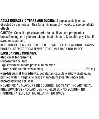 Kirkland Signature Glucosamine Sulfate 750 mg - 420 vegetarian capsules - Buy Online on GoSupps.com