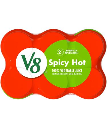 V8 Spicy Hot 100% Vegetable Juice 11.5 oz Can, Pack of 6 - 11.5 Fl Oz Spicy Hot, 6-Pack - Buy Online on GoSupps.com
