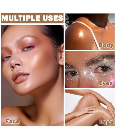 Polvo De Hadas White Moonbeam Body Glitter Highlighter Stick - Makeup Powder for Face, Eyes, Lips, Hair - Glow & Shine Brightening Formula - Buy Online on GoSupps.com