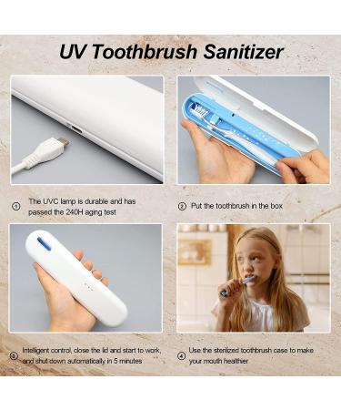 Sanpintech Portable Toothbrush Covers & Travel Bag with UV Disinfectant Ideal for Home & Travel (White) - Buy Online on GoSupps.com