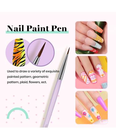Beetles Nail Brushes Set - Gel Polish Painting Pen Tools with Liner Brush, Paint Pen, Round Head, and Gradient Brush for Nail Art Design at Salon or Home Manicure - Buy Online on GoSupps.com