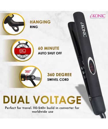 iKonic Supernova Tourmaline Flat Iron - Infrared Hair Straightener with 1 Inch Curved Plates for Maximum Smoothness & Shine | International Shipping Available - Buy Online on GoSupps.com