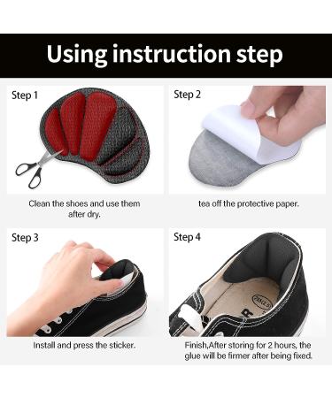 Sibba 6 Pairs Shoe Fillers for Big Shoes: Toe and Heel Inserts for Comfort and Pain Relief - Black (Adjustable Toe Fillers and Heel Grips Liner Inserts) - Buy Online on GoSupps.com