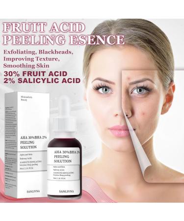 Znnhnn AHA 30 + BHA 2 peeling solution peeling solution AHA 30 + BHA 2 PeelingExfoliate facial serum facial care serum for pore cleansing gentle moisturizing 30 ml - Buy Online on GoSupps.com