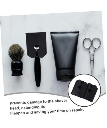 Adocarn Leather Razor Cover Set | 2-Piece Protective Shaving Case & Portable Shaver Bag | Premium Leather Storage for Razors - Buy Online on GoSupps.com