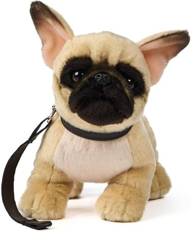 Buy Uni-Toys Beige French Bulldog Plush Toy - 26cm Cuddly Dog with Leash | International Shipping - Buy Online on GoSupps.com