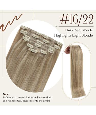 Sunny Blonde Clip in Hair Extensions - 18 120g Highlighted Human Hair - Pack of 1 - Buy Online on GoSupps.com
