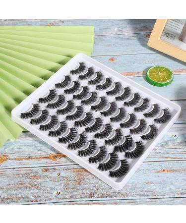 6D Eyelashes - 20 Pairs Professional Handmade Fake Eyelashes | Soft Thick Natural & Reusable for Home Use (MC-10) - Buy Online on GoSupps.com